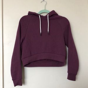 Purple crop top hoodie